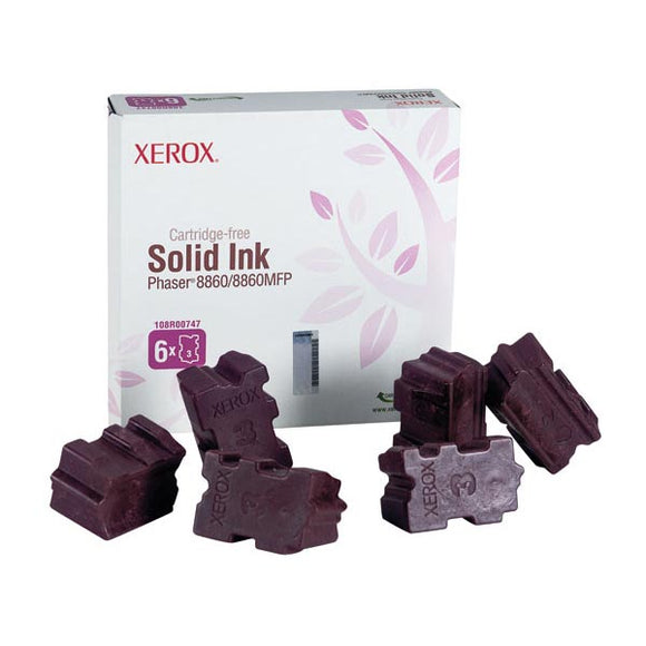 Xerox 108R00747 Magenta Solid Ink (6 Sticks/Box) (Total Box Yield 14,000)