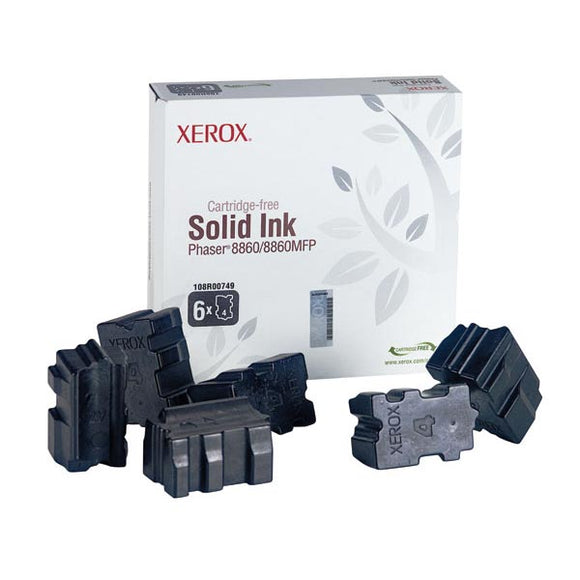 Xerox 108R00749 Black Solid Ink (6 Sticks/Box) (Total Box Yield 14,000)