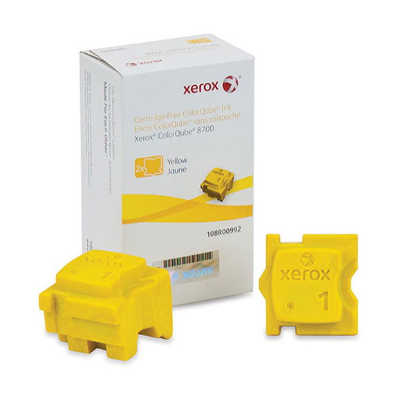 Xerox 108R00992 Yellow Solid Ink (2 Sticks/Box) (Total Box Yield 4,200)